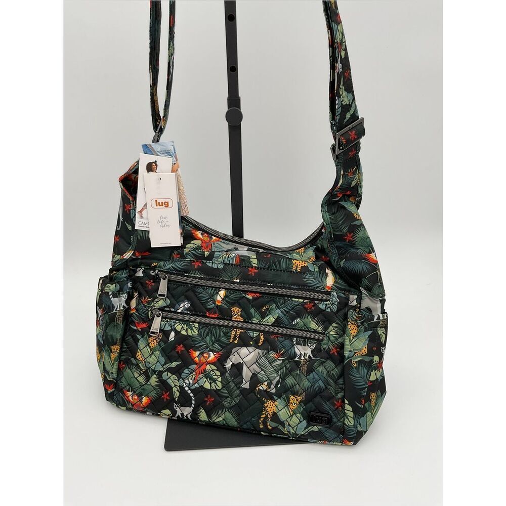 NWT lug Camper SE Wildlife Animal/Jungle Print Quilted Bag